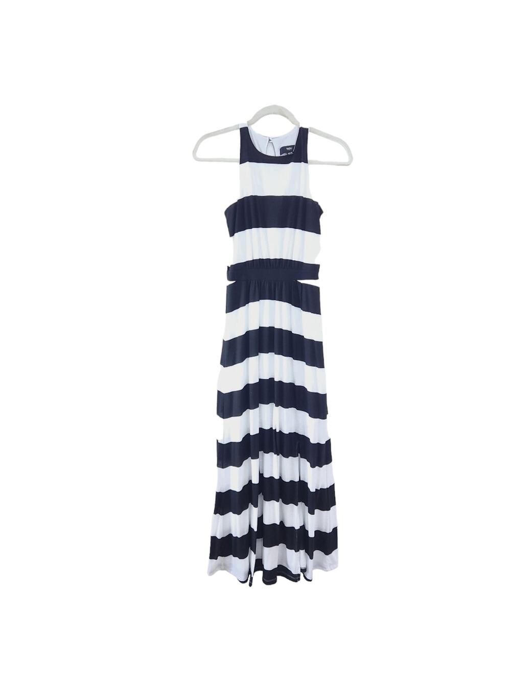 Mossimo Maxi Dress XS Xsmall Black White Stripe Dress for Summer, Sleeveless